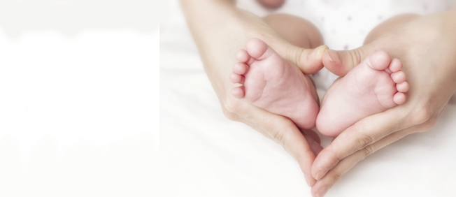 Closeup of baby feet